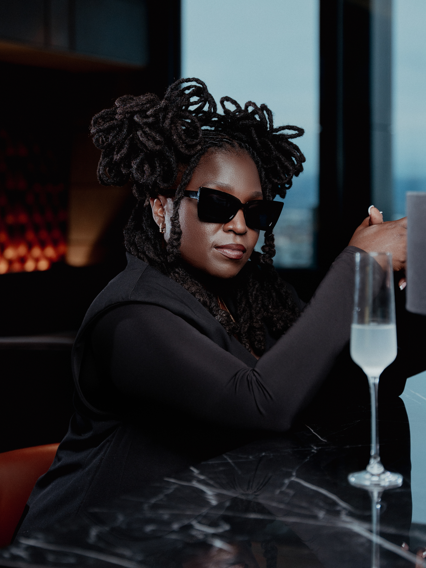 Joyful birthday celebration with natural lighting