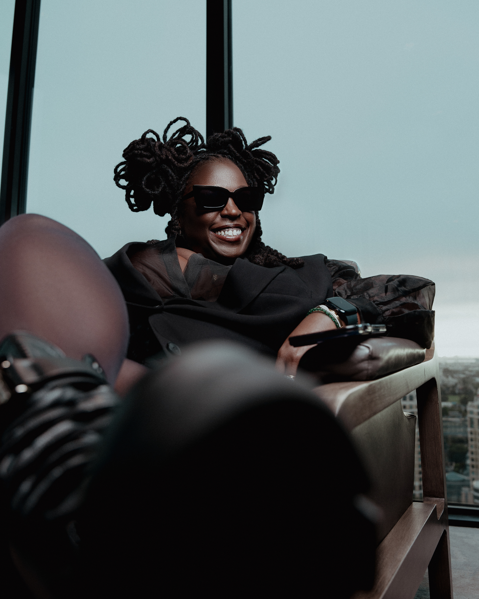 Candid birthday moment captured outdoors