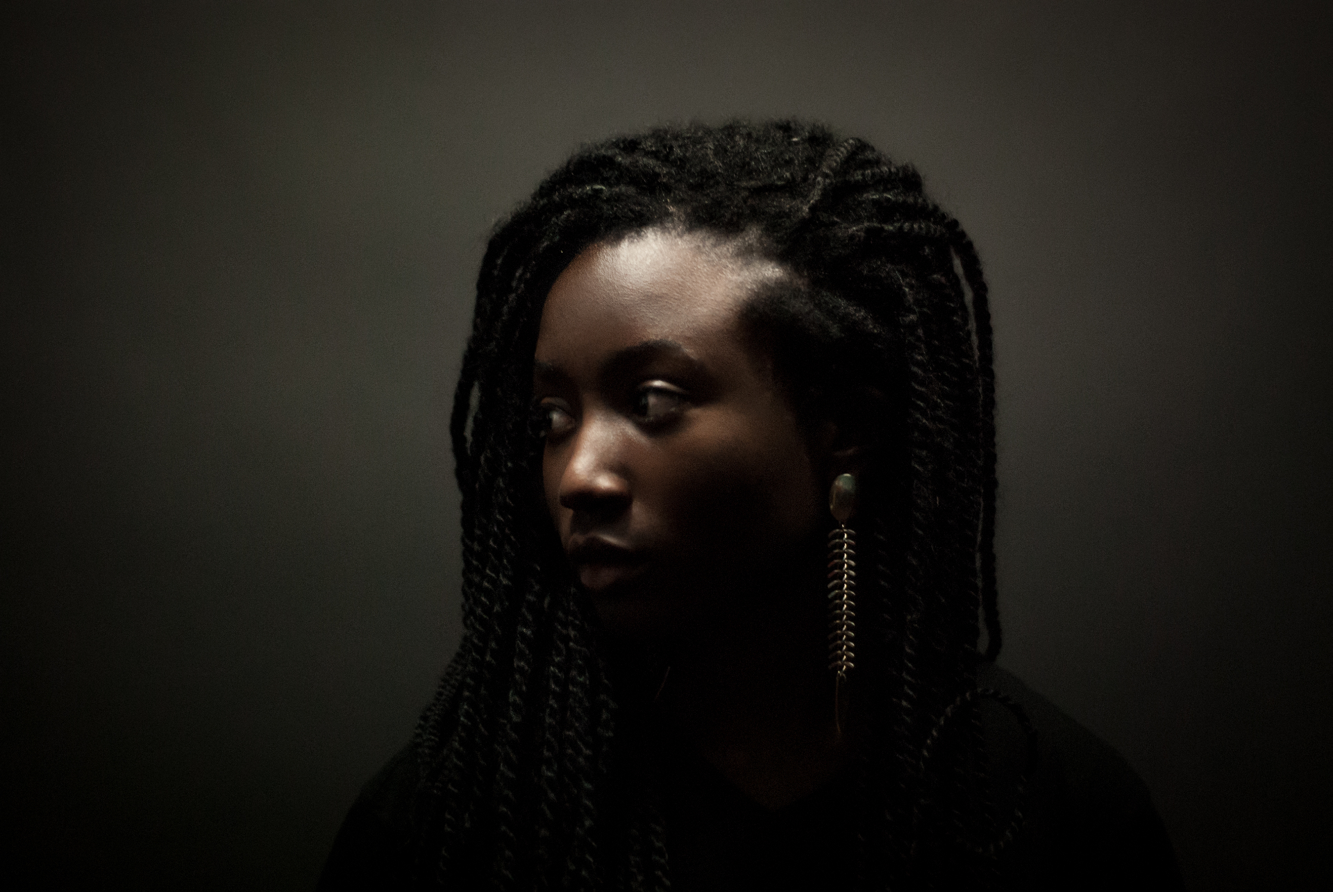 Studio portrait with professional lighting